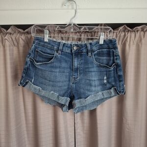 Idyllwind by Miranda Lambert Distressed Medium Wash Denim Cut Off Shorts Size 8